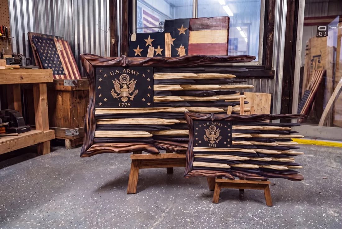 Military Wooden flags
